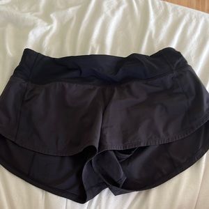 speed up black lulu-lemon shorts